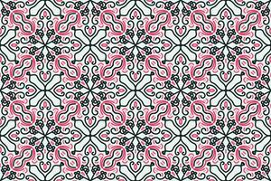 Arábica modelo. balancín, rosado y blanco antecedentes con Arábica adornos patrones, antecedentes y fondos de pantalla para tu diseño. textil ornamento. vector ilustración.