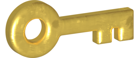 ilustración de llave de oro png