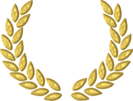 Golden wreath illustration png