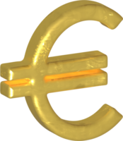 gyllene euro symbol png