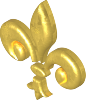 Golden lily illustration. Hand drawn picture png