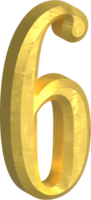 d'oro numero illustrazione png