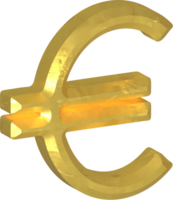 goldenes Euro-Symbol png