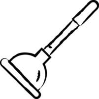 Plunger hand drawn vector illustration