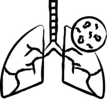 Lungs Infection hand drawn vector illustration