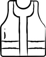 Life Vest hand drawn vector illustration