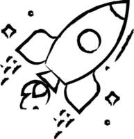 Rocket hand drawn vector illustration