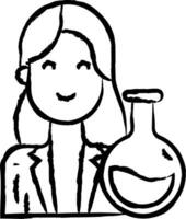 Scientist hand drawn vector illustration