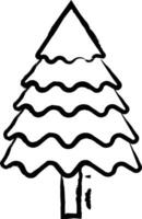 Pine Tree hand drawn vector illustration