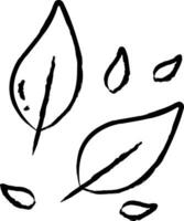 Leaves hand drawn vector illustration