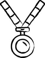 Medal hand drawn vector illustration