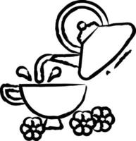 chamomile tea hand drawn vector illustration