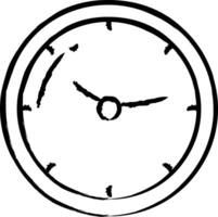 clock hand drawn vector illustration