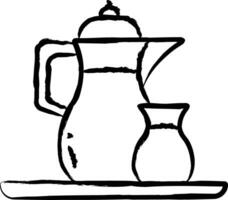 Jug hand drawn vector illustration