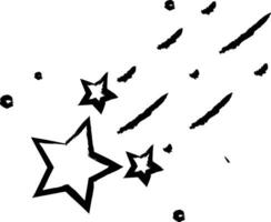 Shooting star hand drawn vector illustration