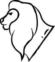 Lion hand drawn vector illustration