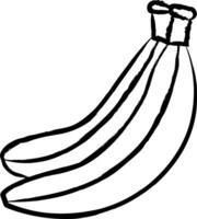 Raw Banana hand drawn vector illustration