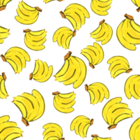 banaan naadloos patroon schattig geel schattig png