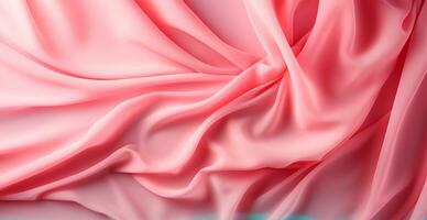 AI generated Colored silk fabric, panoramic background - AI generated image photo