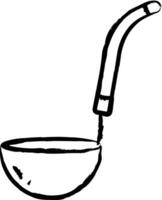 Ladle hand drawn vector illustration