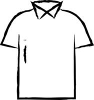 camisa mano dibujado vector ilustración