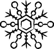 Snowflake hand drawn vector illustration