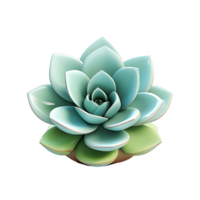 AI generated 3D Succulent Plant Isolated on Transparent Background png