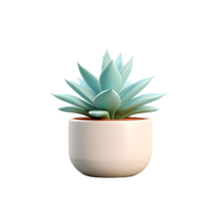 AI generated 3D Succulent Plant Isolated on Transparent Background png