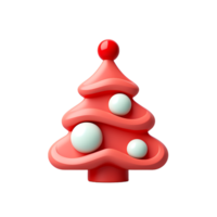 AI generated 3D Christmas Tree Isolated On Transparent Background png