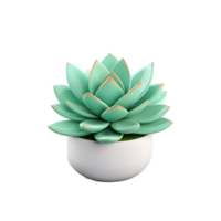 AI generated 3D Succulent Plant Isolated on Transparent Background png