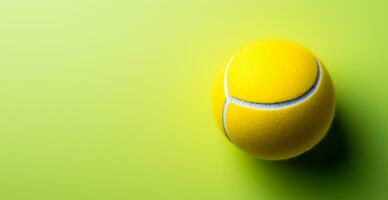 AI generated Yellow tennis ball on isolated background - AI generated image photo