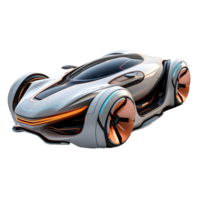 AI generated 3D Rendered Futuristic Car Isolate On Transparent Background png