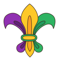 sticker fleur de lis Gerardus lelie mardi gras kleuren png