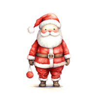 AI generated Watercolor Christmas Santa Claus. Clipart. AI generated. png