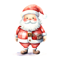 ai generado acuarela Navidad Papa Noel noel clipart. ai generado. png