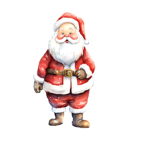 ai generado acuarela Navidad Papa Noel noel clipart. ai generado. png