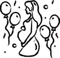 bebé ducha mano dibujado vector ilustración