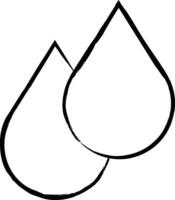 Water drop hand drawn vector illustration