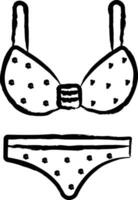 Bikini hand drawn vector illustration