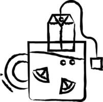hot lime tea hand drawn vector illustration