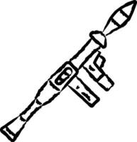 rocket launcher hand drawn vector illustration