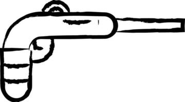 Pistol hand drawn vector illustration
