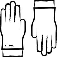 Gloves hand drawn vector illustration