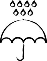 Umbrella hand drawn vector illustration