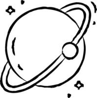 Saturn Planet hand drawn vector illustration