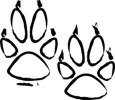 Paw hand drawn vector illustration