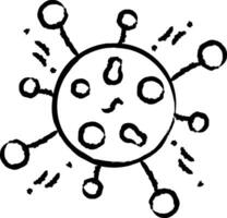 virus mano dibujado vector ilustración