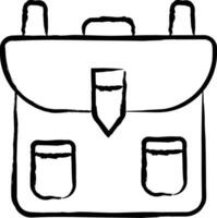 school bag hand drawn vector illustration