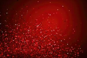 AI generated Abstract festive red background with splash of confetti photo