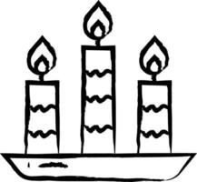 Candle hand drawn vector illustration